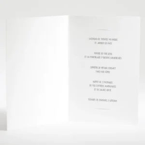 Menu mariage Couronne de feuilles*Faire-part Elégant Sale