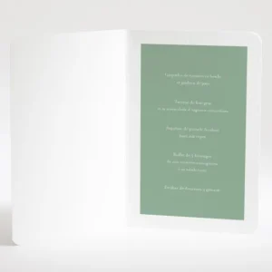 Menu mariage Couronne eucalyptus*Faire-part Elégant Online