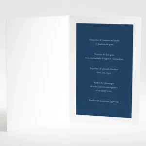 Menu mariage Elegantes baies*Faire-part Elégant New