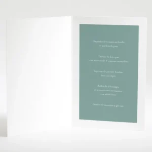 Menu mariage Elegantes baies*Faire-part Elégant New