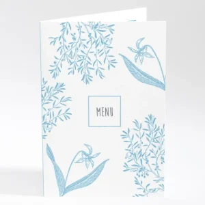 Menu mariage Feuillage chic*Faire-part Elégant Fashion