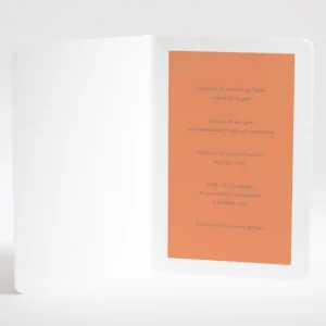 Menu mariage Feuillage chic*Faire-part Elégant Fashion