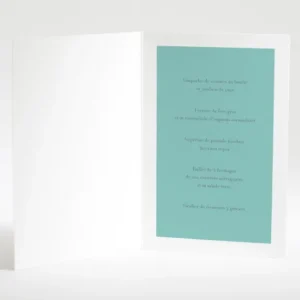 Menu mariage Feuillage chic*Faire-part Elégant Fashion