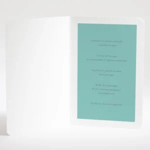 Menu mariage Feuillage chic*Faire-part Elégant Fashion