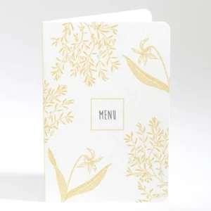 Menu mariage Feuillage chic*Faire-part Elégant Fashion