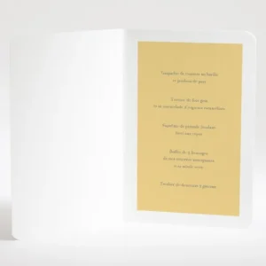 Menu mariage Feuillage chic*Faire-part Elégant Fashion
