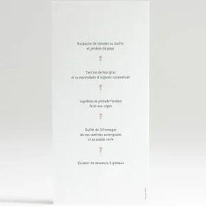 Menu mariage Fifties*Faire-part Elégant Best