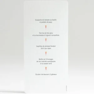 Menu mariage Fifties*Faire-part Elégant Best
