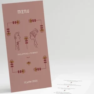 Menu mariage Fifties*Faire-part Elégant Best