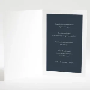 Menu mariage Gypsophile*Faire-part Elégant Hot