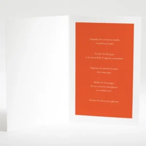 Menu mariage Gypsophile*Faire-part Elégant Hot