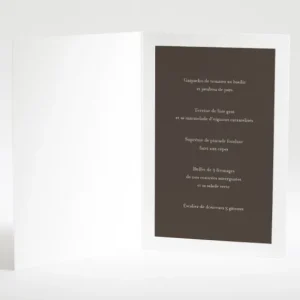 Menu mariage Gypsophile*Faire-part Elégant Hot