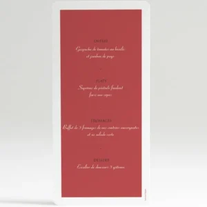 Menu mariage Jardin tropical*Faire-part Elégant Online