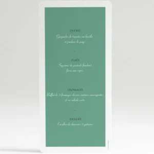 Menu mariage Jardin tropical*Faire-part Elégant Online