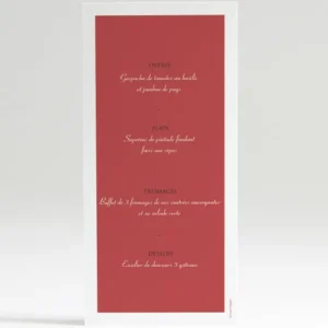 Menu mariage Jardin tropical*Faire-part Elégant Online