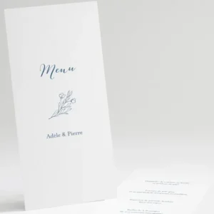 Menu mariage Jolie fleur*Faire-part Elégant Discount