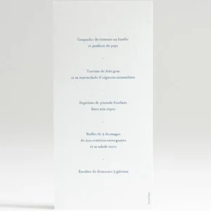 Menu mariage Jolie fleur*Faire-part Elégant Discount