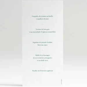 Menu mariage Jolie fleur*Faire-part Elégant Discount