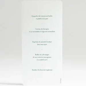 Menu mariage Jolie fleur*Faire-part Elégant Discount