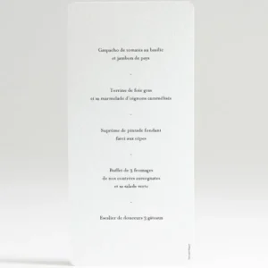 Menu mariage Jolie fleur*Faire-part Elégant Discount