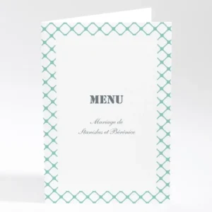 Menu mariage Jolies tomettes*Faire-part Elégant Sale