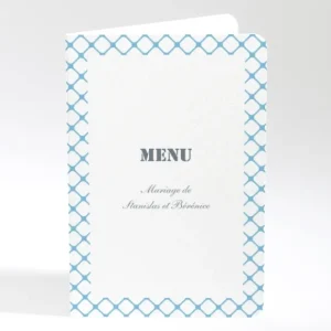 Menu mariage Jolies tomettes*Faire-part Elégant Sale