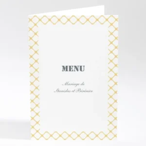 Menu mariage Jolies tomettes*Faire-part Elégant Sale