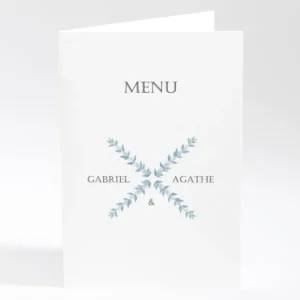 Menu mariage Lauriers*Faire-part Elégant New