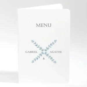 Menu mariage Lauriers*Faire-part Elégant New