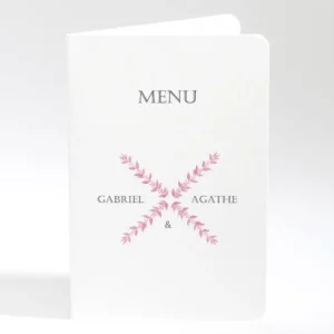 Menu mariage Lauriers*Faire-part Elégant New
