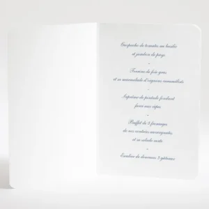 Menu mariage Liberty elegant*Faire-part Elégant Discount
