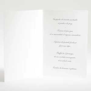 Menu mariage Liberty elegant*Faire-part Elégant Discount