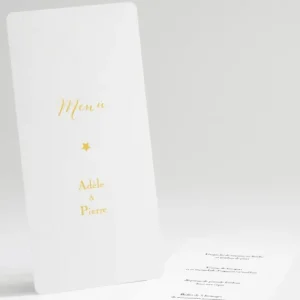 Menu mariage Ma belle etoile*Faire-part Elégant Hot