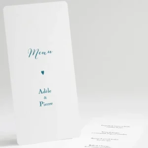 Menu mariage Mon petit coeur*Faire-part Elégant Hot