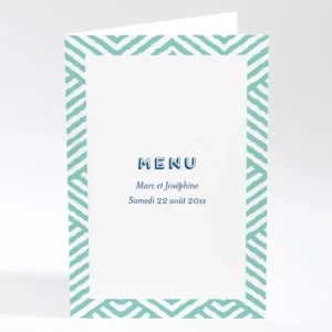Menu mariage Pattern montagneux*Faire-part Elégant Sale