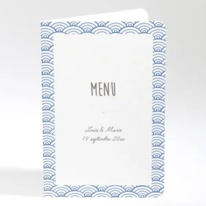 Menu mariage Pattern tendance vague*Faire-part Elégant Fashion