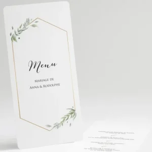 Menu mariage Romance*Faire-part Elégant Clearance