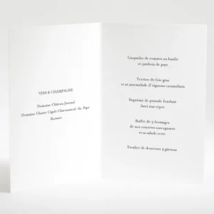 Menu mariage Ronde fleurie*Faire-part Elégant Discount