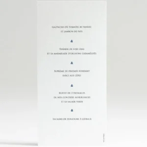Menu mariage Symphonie*Faire-part Elégant New