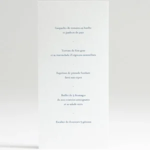 Menu mariage Tradi rectangle couleur*Faire-part Elégant Discount