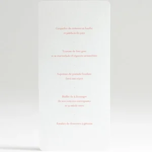 Menu mariage Tradi rectangle couleur*Faire-part Elégant Discount