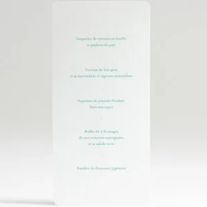 Menu mariage Tradi rectangle couleur*Faire-part Elégant Discount