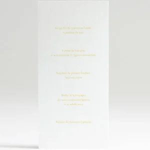 Menu mariage Tradi rectangle couleur*Faire-part Elégant Discount