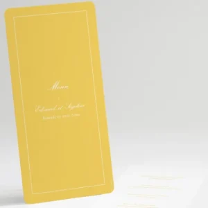 Menu mariage Tradi rectangle couleur*Faire-part Elégant Discount