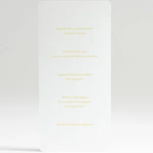 Menu mariage Tradi rectangle couleur*Faire-part Elégant Discount