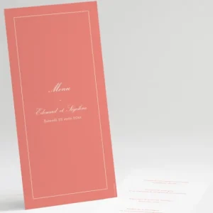 Menu mariage Tradi rectangle couleur*Faire-part Elégant Discount