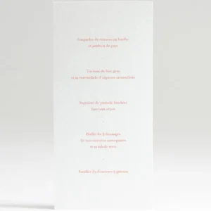 Menu mariage Tradi rectangle couleur*Faire-part Elégant Discount