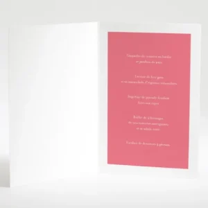 Menu mariage Traditionnel couleur*Faire-part Elégant Discount
