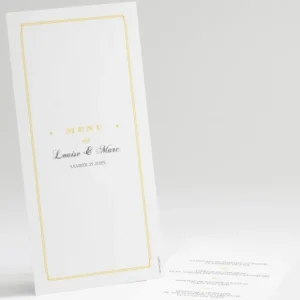 Menu mariage Typographies*Faire-part Elégant Best