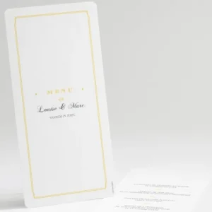Menu mariage Typographies*Faire-part Elégant Best